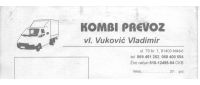 KOMBI PREVOZ VL. VUKOVIC VLADIMIR